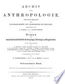 Archiv für Anthropologie, Völkerforschung und kolonialen Kulturwandel