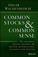 Common Stocks and Common Sense Book