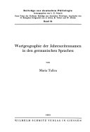 Beiträge zur deutschen Philologie