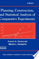 Planning Construction And Statistical Analysis Of Comparative Experiments