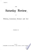 The Saturday Review Of Politics Literature Science Art And Finance