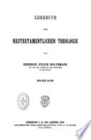 lehsbuch der neutestamentlichen theologie