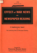 Effect of War News on Newspaper Reading