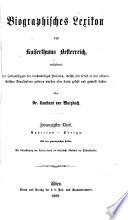 Biographisches lexikon des kaiserthums Oesterreich