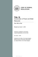 Read Pdf 2018 CFR Annual Print Title 18 Conservation of Power and Water Resources Part 400 to End