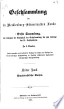 Gesetzsammlung für die Mecklenburg-Schwerinischen Lande
