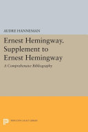 Read Pdf Ernest Hemingway. Supplement to Ernest Hemingway
