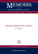 Read Pdf Maximal Abelian Sets of Roots