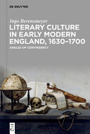 Read Pdf Literary Culture in Early Modern England, 1630–1700
