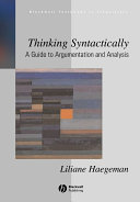 Read Pdf Thinking Syntactically