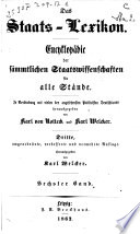 Das Staats-Lexikon: Bd. (1862)