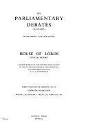 The Parliamentary Debates  Hansard  