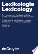 Lexikologie / Lexicology. 2. Halbband