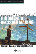 Read Pdf Blackwell Handbook of Judgment and Decision Making