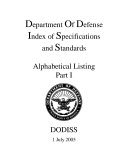 Read Pdf Department Of Defense Index of Specifications and Standards Alphabetical Listing Part I July 2005