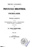 Catalogus der Provinciale Bibliotheek van Friesland