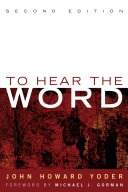 Read Pdf To Hear the Word - Second Edition