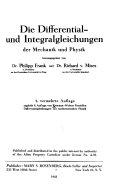 Die differential- und integralgleichungen der mechanik und physik