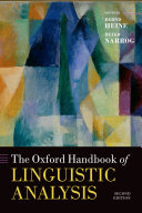 Read Pdf The Oxford Handbook of Linguistic Analysis