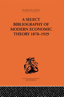 Read Pdf A Select Bibliography of Modern Economic Theory 1870-1929