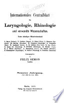 Internationales Centralblatt für Laryngologie, Rhinologie und verwandte Wissenschaften ...