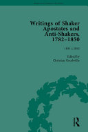 Read Pdf Writings of Shaker Apostates and Anti-Shakers, 1782-1850