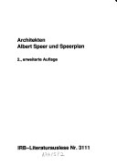Architekten, Albert Speer und Speerplan