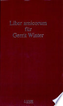 Liber amicorum für Gerrit Winter