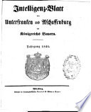 Intelligenzblatt von Unterfranken und Aschaffenburg des Königreichs Bayern