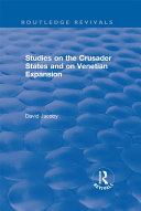 Read Pdf Studies on the Crusader States and on Venetian Expansion