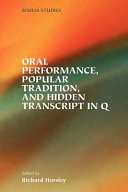 Read Pdf Oral Performance, Popular Tradition, and Hidden Transcript in Q
