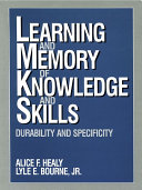 Read Pdf Learning and Memory of Knowledge and Skills