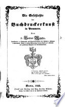 Die Geschichte der Buchdruckerkunst in Pommern