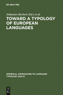 Read Pdf Toward a Typology of European Languages