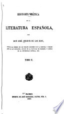 Historia Cr Tica De La Literatura Espanola