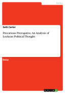 Read Pdf Precarious Prerogative. An Analysis of Lockean Political Thought