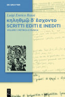 Read Pdf κηληθμῷ δ ̓ ἔσχοντο Scritti editi e inediti