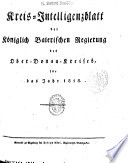 Königlich Bayersches Intelligenz-Blatt für den Ober-Donau-Kreis