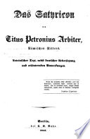 Das Satyricon des Titus Petronius Arbiter