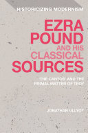 Read Pdf Ezra Pound and His Classical Sources