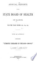 Annual Report Of The State Board Of Health Of Illinois 1889 91