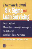 Transactional Six Sigma and Lean Servicing pdf