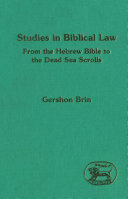 Studies in Biblical Law pdf