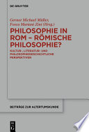 Philosophie in Rom - Römische Philosophie?