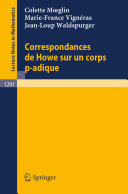 Read Pdf Correspondances de Howe sur un corps p-adique