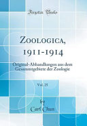 Zoologica, 1911-1914, Vol. 25