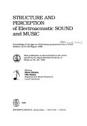 Structure and Perception of Electroacoustic Sound and Music