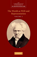 cover img of Schopenhauer: 'The World as Will and Representation':
