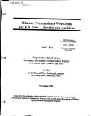 Disaster Preparedness Workbook for U S  Navy Libraries and Archives