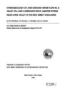 Hydrogeology Of, and Ground-water Flow In, a Valley-fill and Carbonate-rock Aquifer System Near Long Valley in the New Jersey Highlands